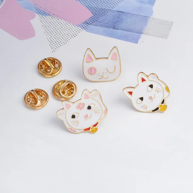Мультяшные булавки животные Броши милые Kawaii Тоторо кошка Бегемот Акула Значки