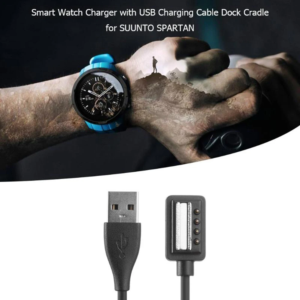 Hot Sale 100cm 5V USB Charging Cable Clip Cradle Charger for Suunto Spartan 9 Smart Watch | Электроника