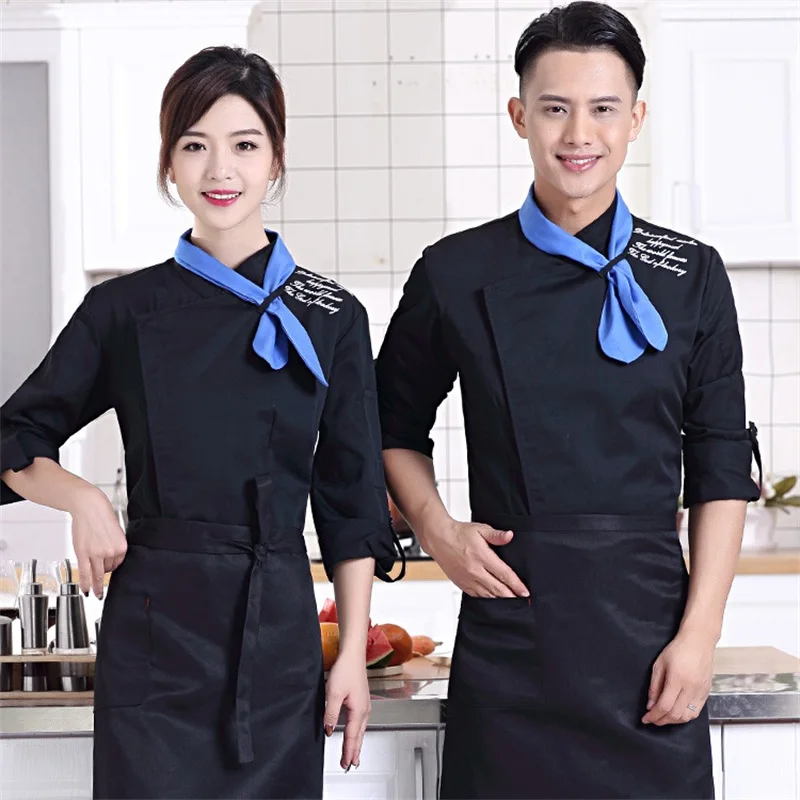 Комбинезоны для шеф повара с длинными рукавами Осень зима гостиниц ресторанов
