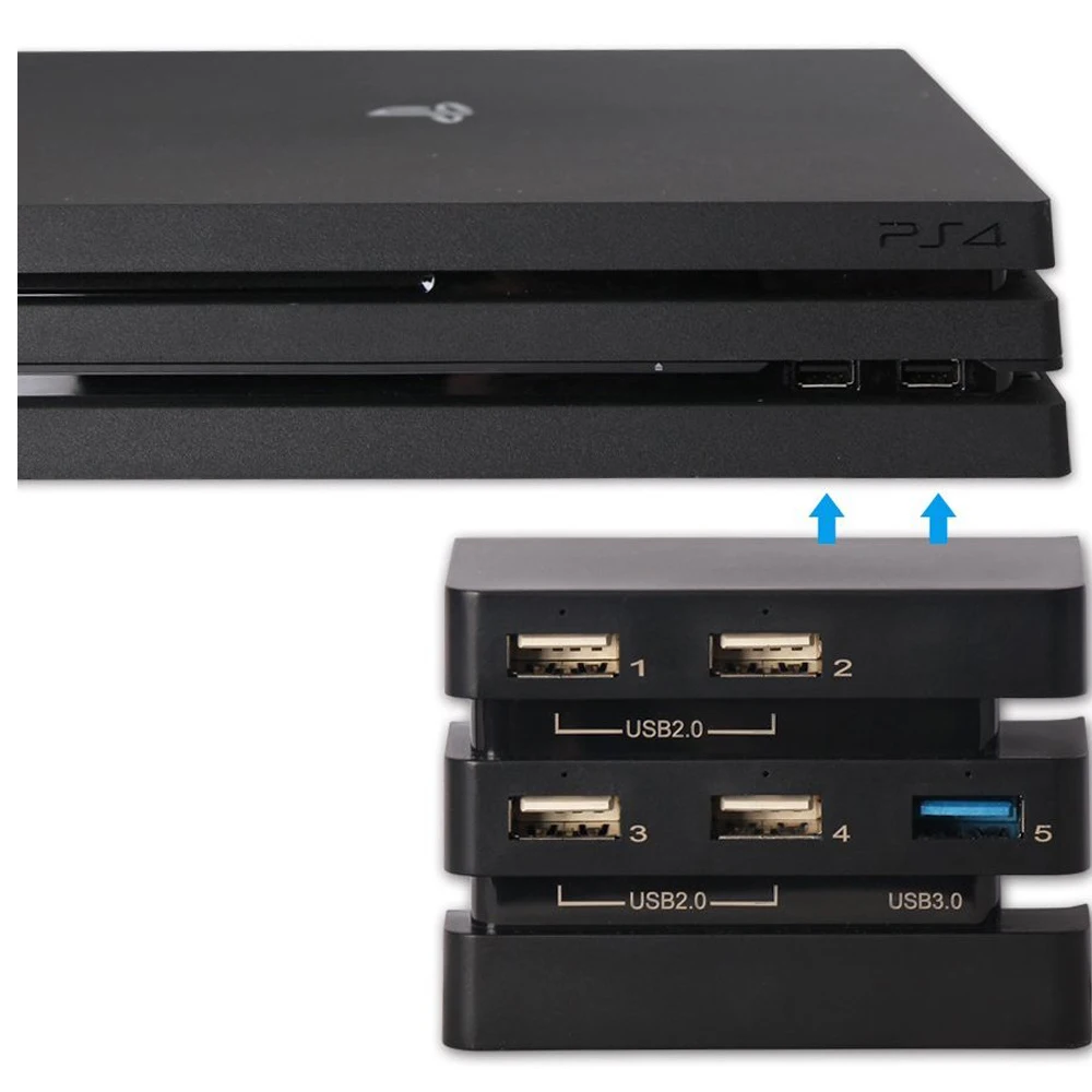 PS4 Pro 5 USB портов концентратор 3 0 2 высокоскоростной расширения зарядное устройство