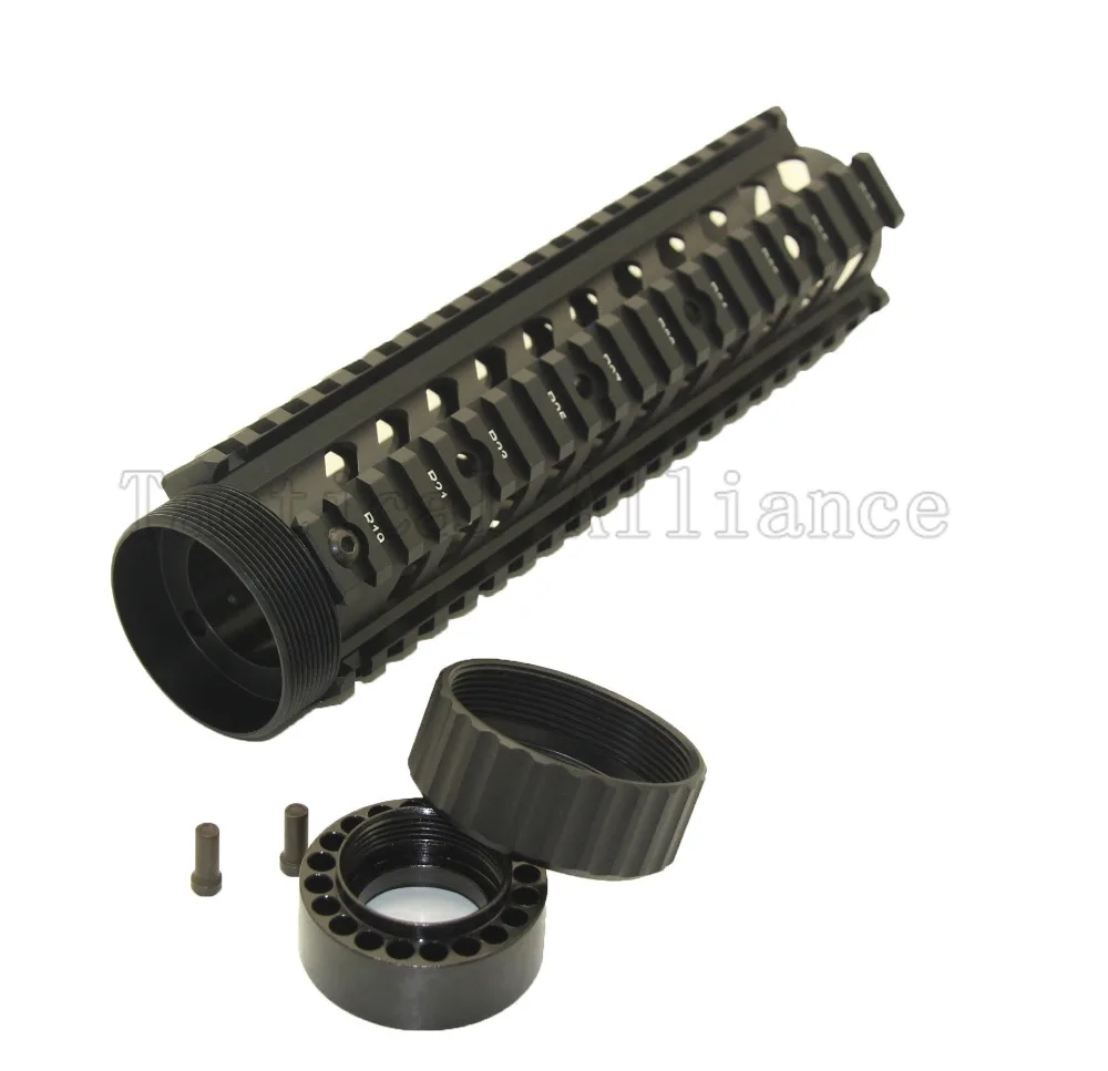 Охота 9 ''дюйма AR .223/5.56 БЕСПЛАТНАЯ Float Quad Handguard RAS рельс 15 M16 M4 страйкбол Пейнтбол