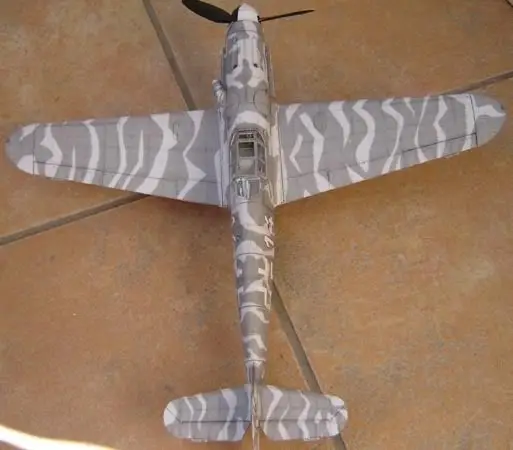 Бумажная модель "сделай сам" немецкий боец Bf-109 WW II подарок для мальчика