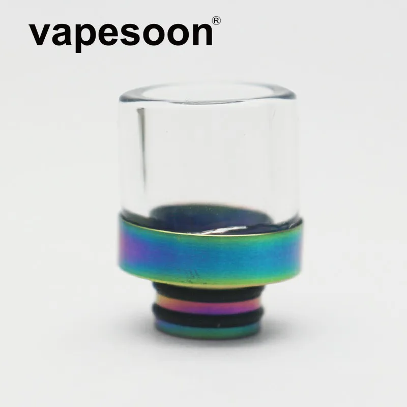 

10pcs 510 Anti-frying Oil Drip tip 510 Drip Tip glass+stainless steel For RDA Atomizer Wide Bore Mouthpiece E-Cig Accessories