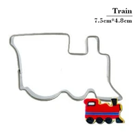 train cookie cutter diy cake handcraft home kitchen baking biscuit pastry stainless steel mould