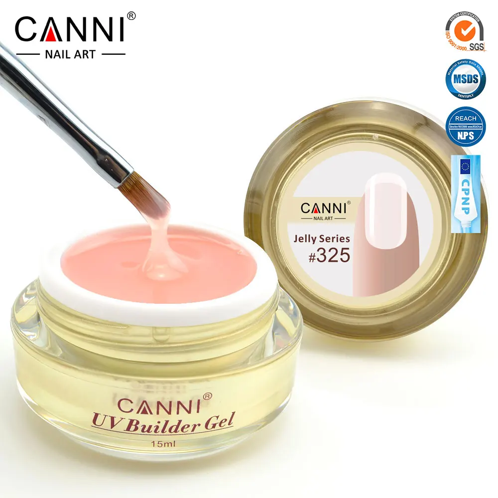 325 50951 CANNI поставки для ногтей Золотая бутылка строительный гель 15 мл Прозрачный УФ-гель для ногтей scupture soak off лампа для ногтей Лечение тонких гелевых ногтей - Цвет: 325