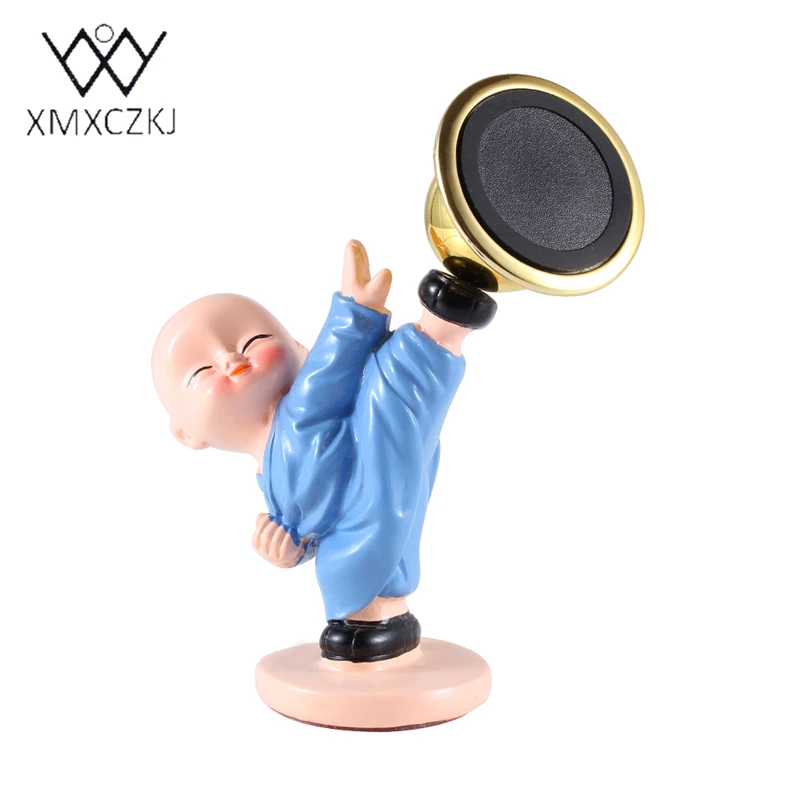

XMXCZKJ Cell Phone Stand Holder Chinese Kongfu Ceramic metal Universal Car Sticky Magnetic Stand Holder Mount for Smart Phone