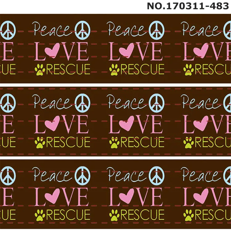 10 ярдов-разные размеры-милая лента peace &amp love с принтом корсажная | Дом и сад