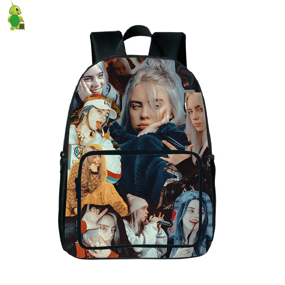Billie Eilish рюкзак с принтом рок-звезды, школьный рюкзак для подростков, женщин, мужчин, повседневный рюкзак, модная дорожная сумка, водонепроницаемая сумка, подарок для вентилятора - Цвет: 24