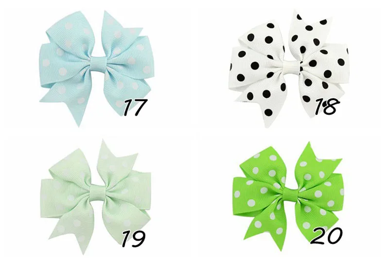 20 шт./лот DIY 3 дюйма Grosgrain ленты банты для девочек аксессуары волос с зажимом Бутик