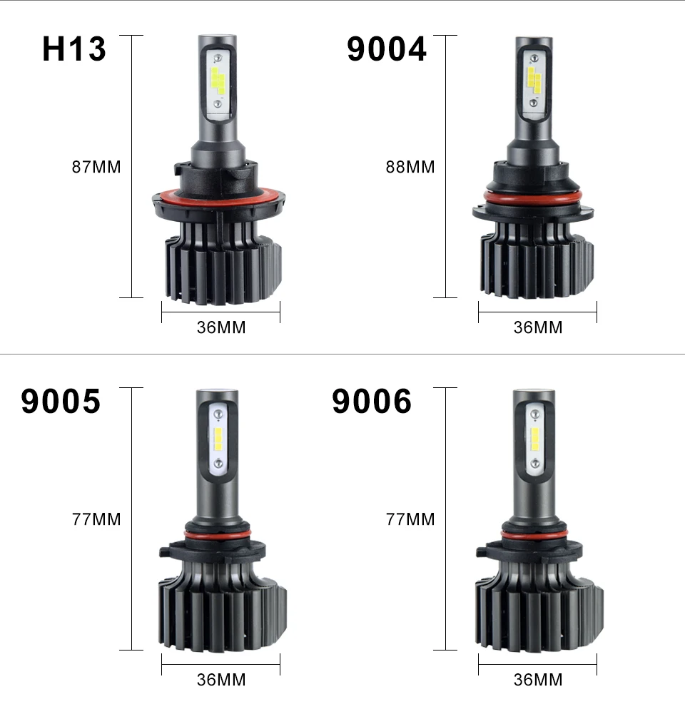 Foxcncar H7 H4 светодиодный 6500K 3000K 8000K 4300K CSP 72W фары для 12000LM фар автомобиля H4 Hi Lo луч H1 H3 H11 H8 9005 9006 HB3 HB4 H15 12V