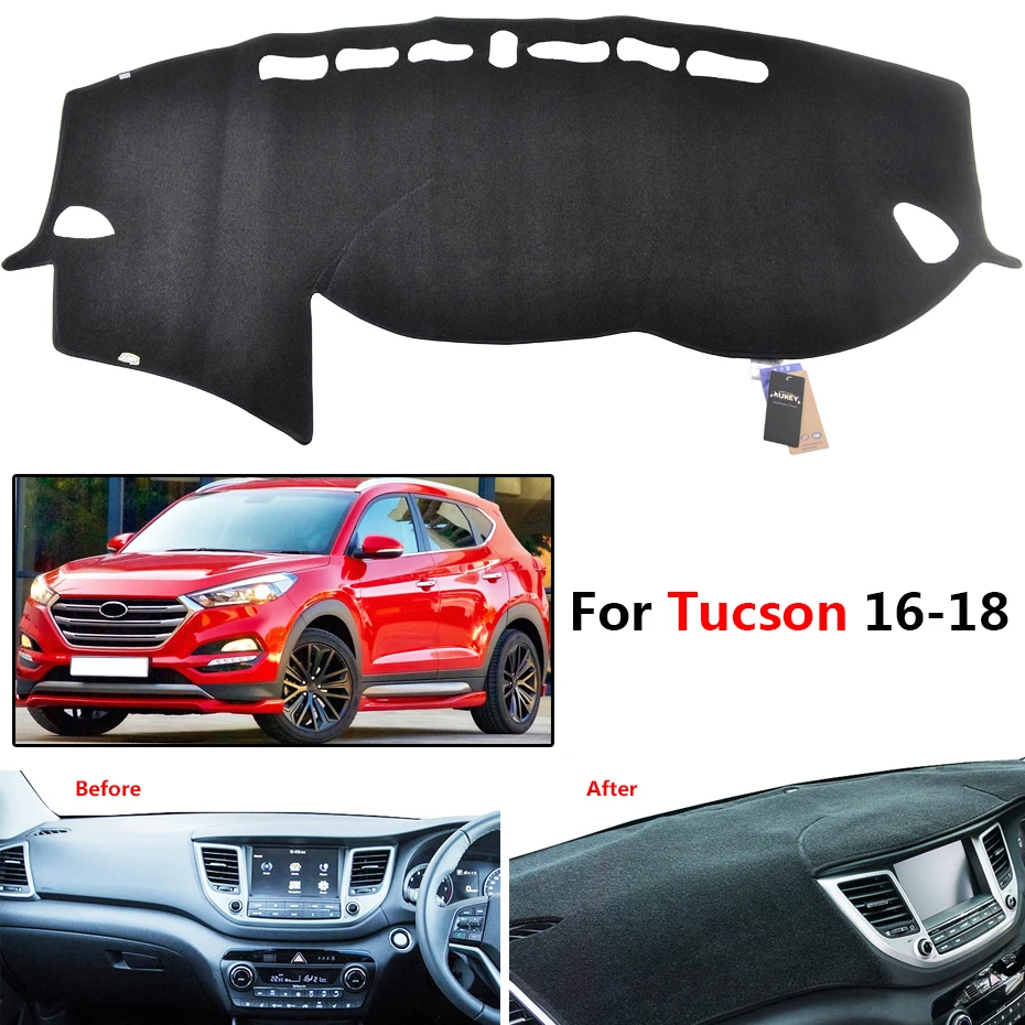 For Tucson-RHD 16-18 Автомобильный коврик для приборной панели hyundai Tucson ix35 IX35 LM TL 2010-, защитный лист, ковер, Стайлинг 2011 2012 - Название цвета: For Tucson-RHD 16-18