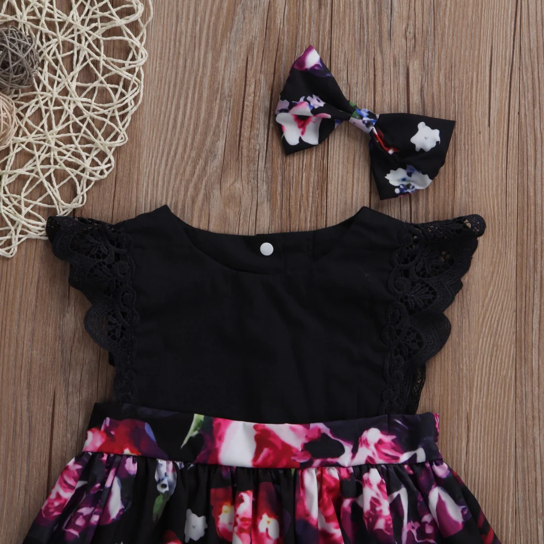 2019 детская одежда для маленьких девочек платье сестры детский черный кружевной