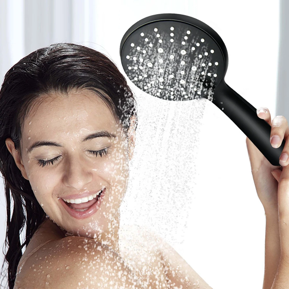 Shower Head Universal Handheld Bath High Pressure Water Saving Showerhead with 3 Mode Function Black | Дом и сад