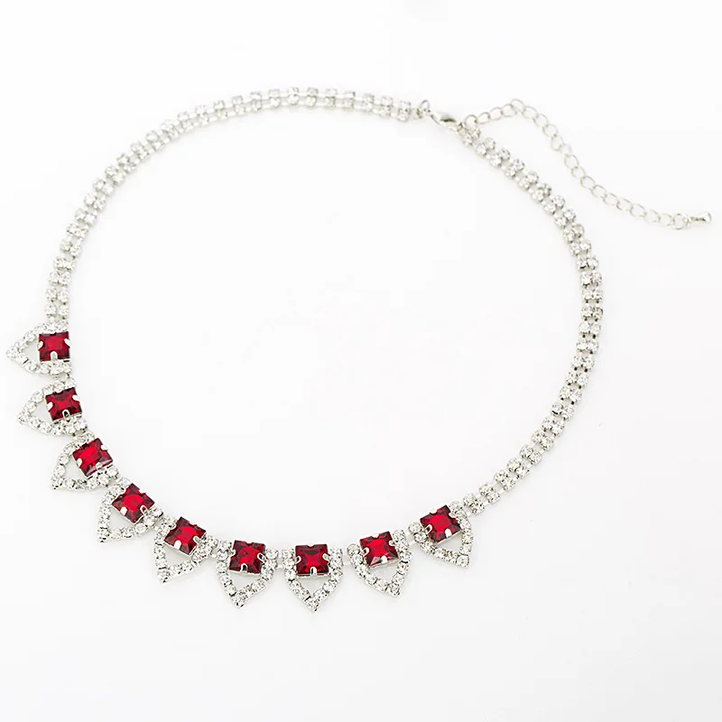 Брендовые украшения ожерелья и подвески из красного хрустального стекла