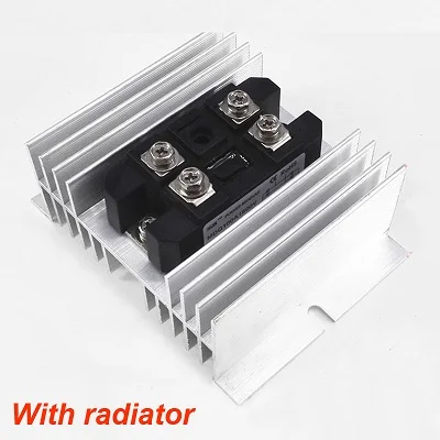 Module with radiator MDQ серии однофазный мост модули MDQ200A 200A Amp 1600V 1-фазный модуль диодного выпрямителя радиатор Медь база - Цвет: Module with radiator
