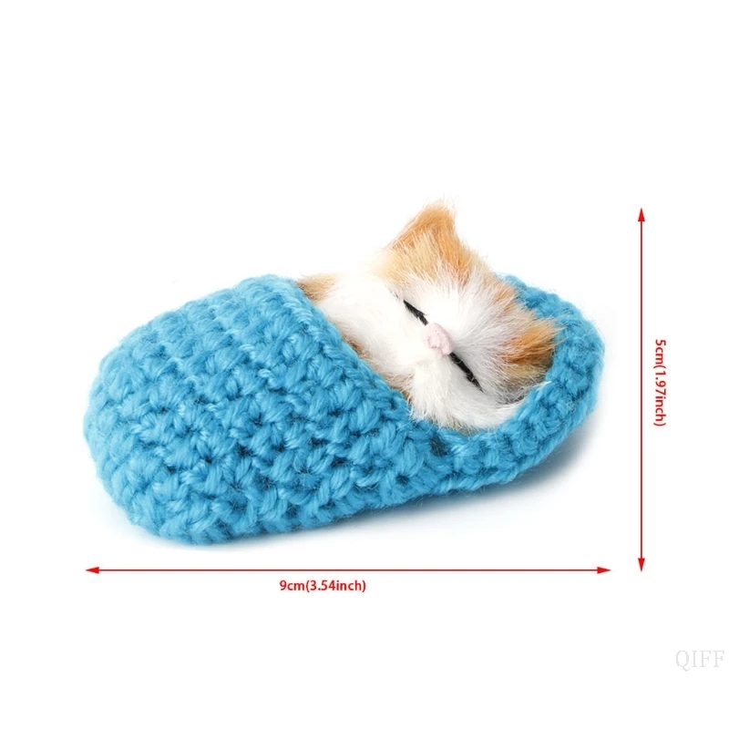 

New Cute Simulation Sounding Shoe Kittens Cats Plush Toys Doll Kids Birthday Gifts