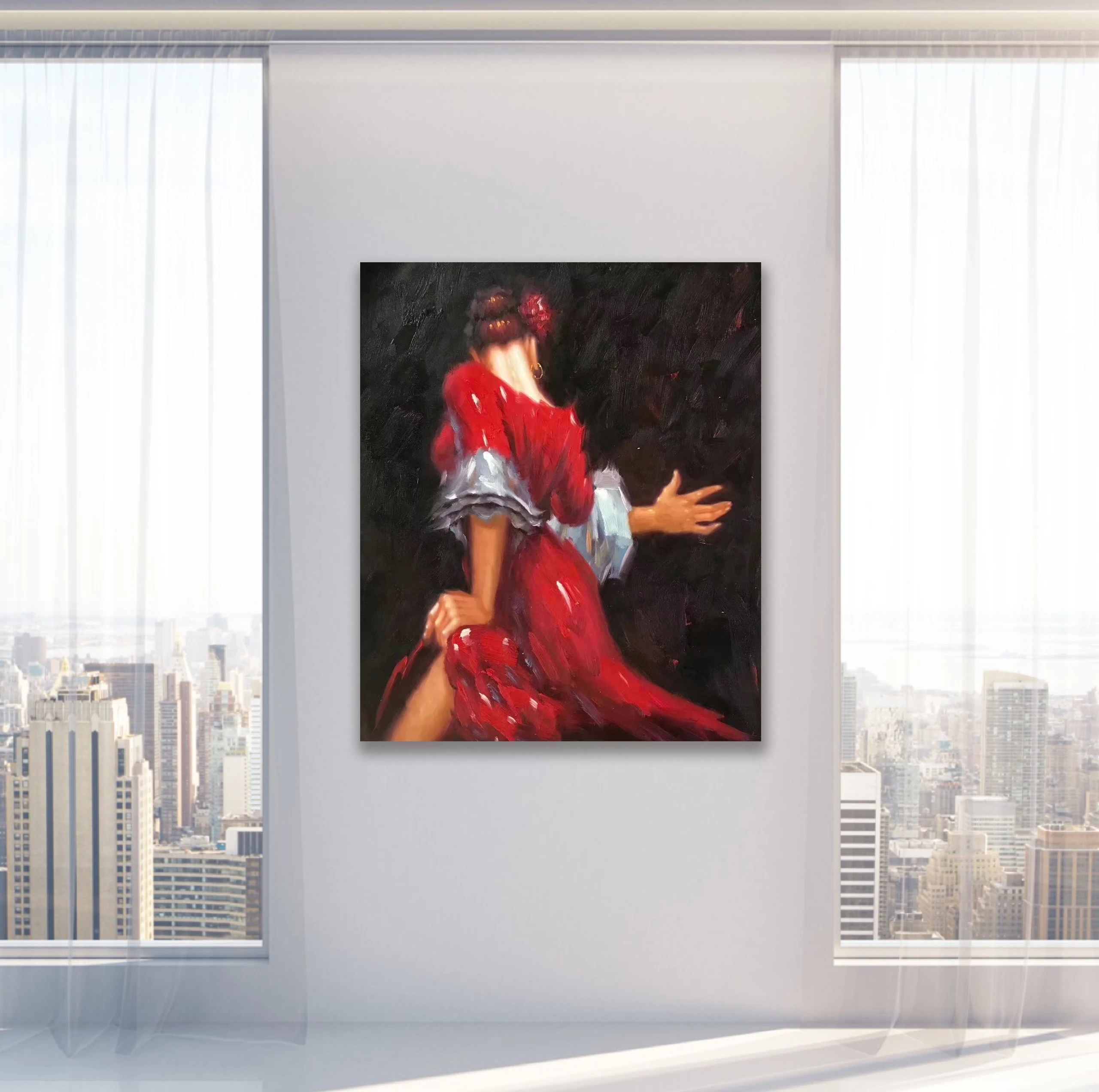 

Large size, Paintings For Living Room Wall,The pretty gir oil painting. Hand Painted Canvas Art Poster.Leisure fashion.
