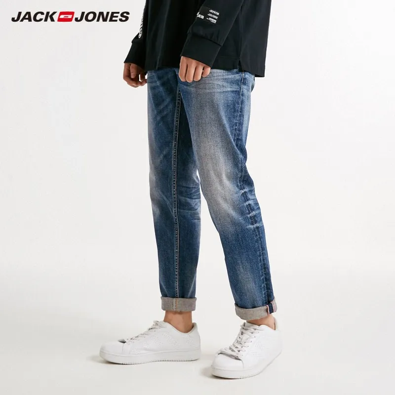 JackJones мужские осенние темно цветные тонкий обтягивающий прилегающий джинсы