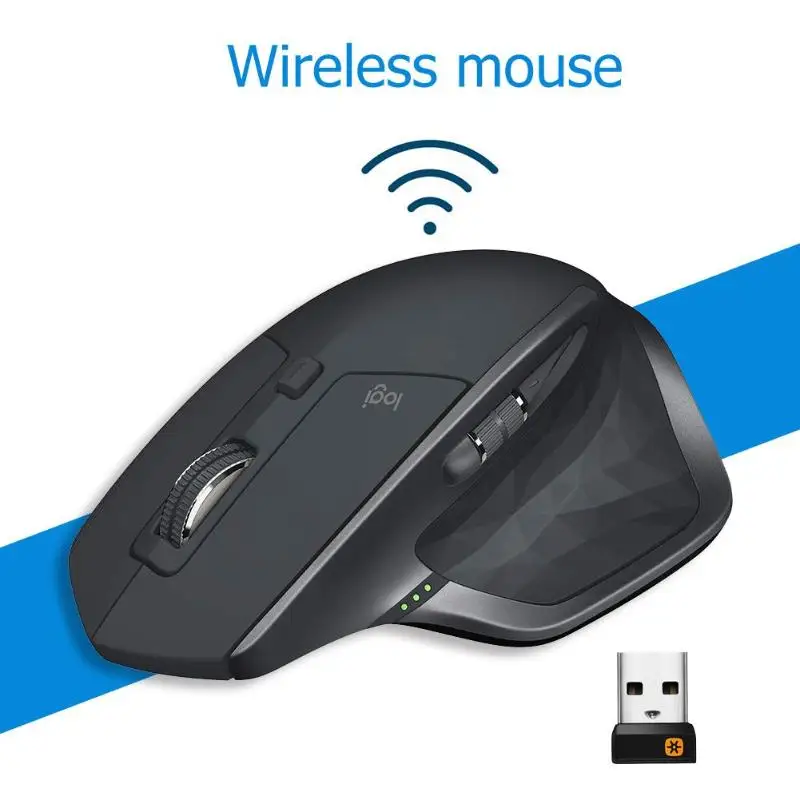 Logitech MX Master USB беспроводная 2S 2,4Hz 1000 dpi эргономичная компьютерная мышь 7 клавиш мульти-устройства мыши для домашнего офиса ПК/компьютера