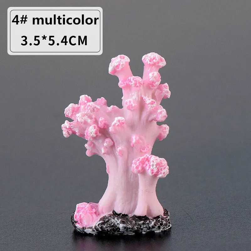 4 multicolor Аквариум для аквариума, украшение из смолы, коралловый декор для аквариума, рыбный орнамент, аквариумный пейзаж - Цвет: 4 multicolor