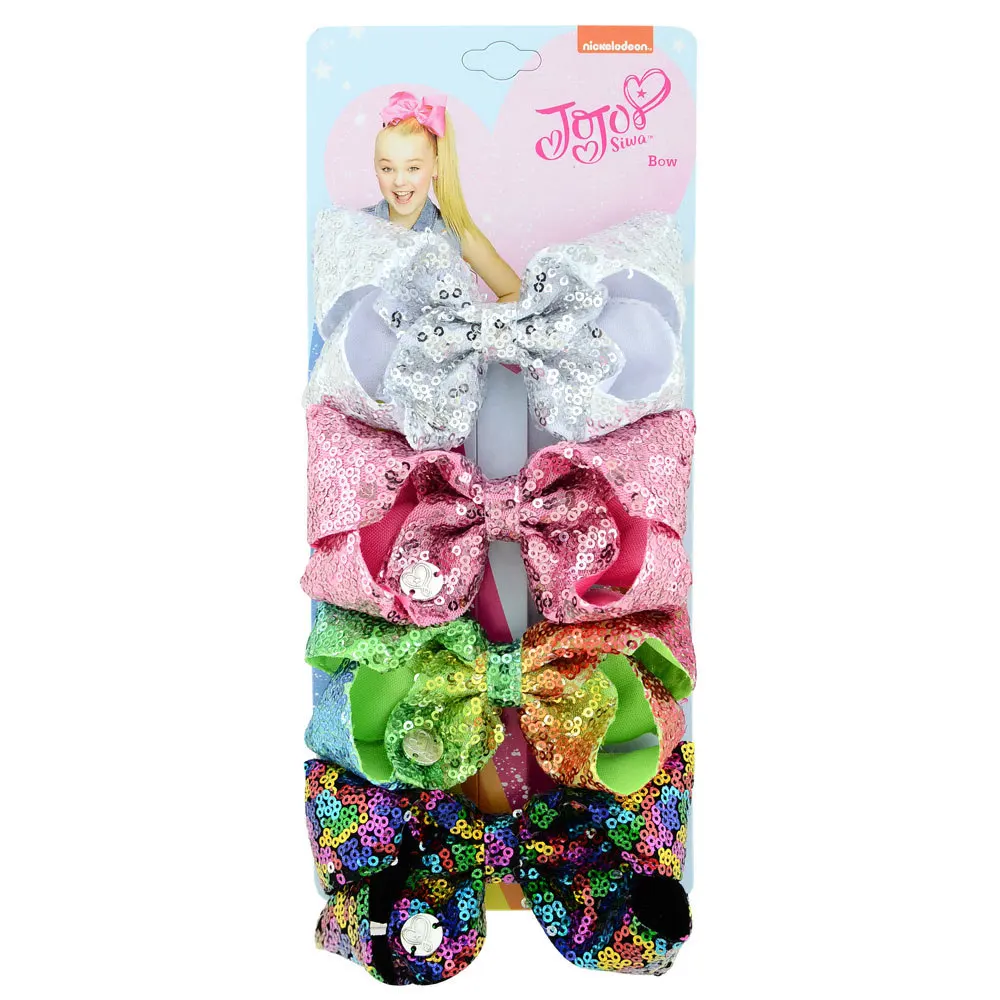 4 шт./компл. JOJO Siwa для девочек банты волос стильная цветная лента ручная работа