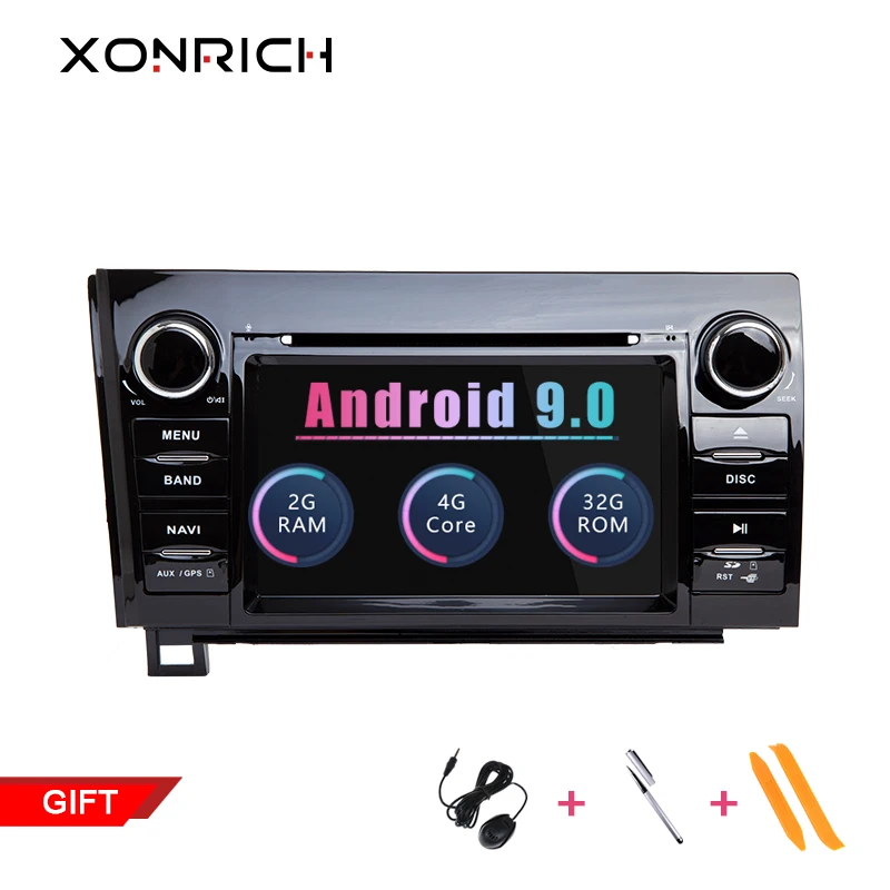 Авторадио 2 Din Android 9 0 автомобильный dvd плеер для Toyota Tundra Sequoia 2007 2013 gps