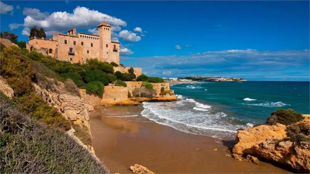 Tarragona Costa Dorada Каталония испанский замок морские скалы украшение для дома Печатный