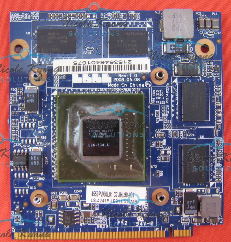 

Для Compal JHL90 JHL91 HL90 G96-630-A1 4559PW30L0 1 Graphics VGA Видеокарта