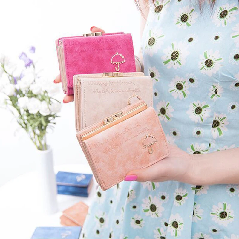 Модный короткий кошелек Petrichor Женский однотонный из искусственной кожи с