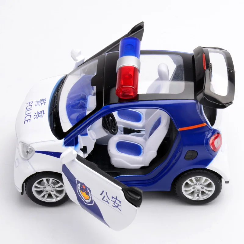 Новинка 1:32 игрушечный автомобиль Bz Smart police из металлического сплава литая модель