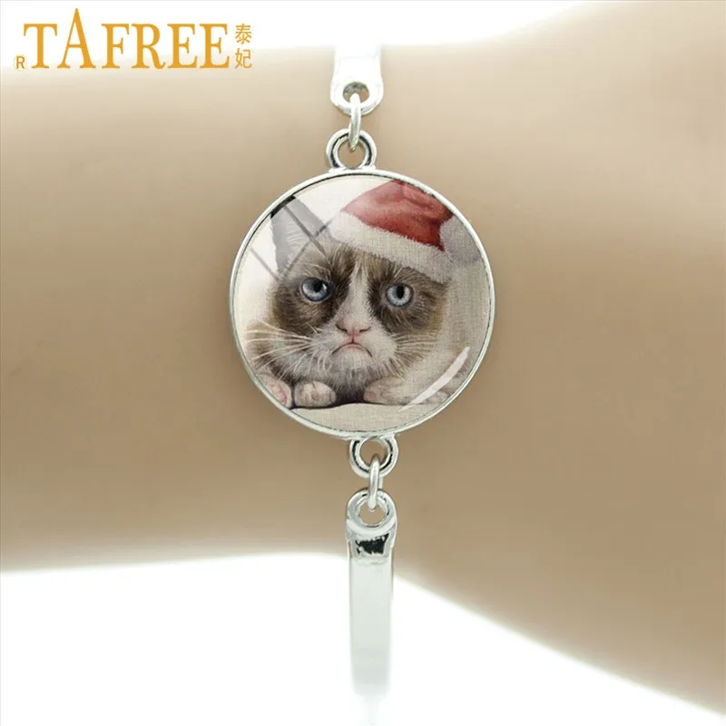 Tafree популярный браслет с фигуркой собаки Французский бульдог в искусстве круглый Стекло для мужчин и женщин Новинка трендовые Рождественские новые ювелирные изделия A158 - Окраска металла: A163