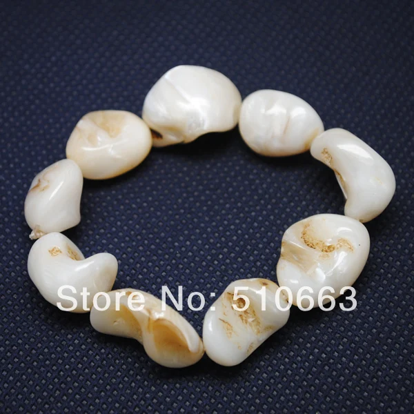 5 шт./лот модный белый ювелирный браслет в виде ракушки очаровательный с жемчугом