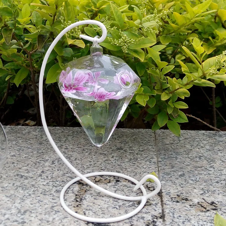 Новый горячий алмаз богатство прозрачное стекло круглый с 2 отверстиями цветок - Фото №1