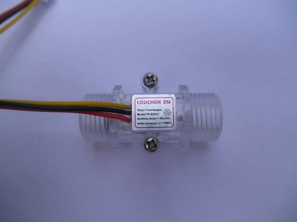 Расходомер для воды Датчик Холла расхода индикатор счетчик прозрачный G1/2 1 30