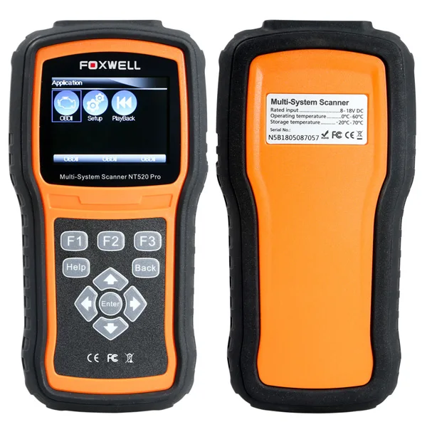 Новый Foxwell NT520 Pro мульти-системный сканер ABS подушки безопасности srs SAS результаты