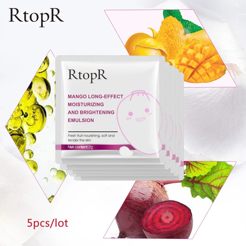 RtopR 5 шт. увлажняющая и осветляющая эмульсия с длительным эффектом манго уход за