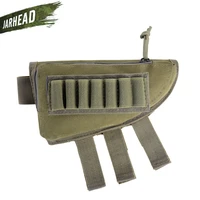 7 shells ammo pouch adjustable tactical butt stock rifle cheek rest bullet bag holder military bullet carrier gun accessories