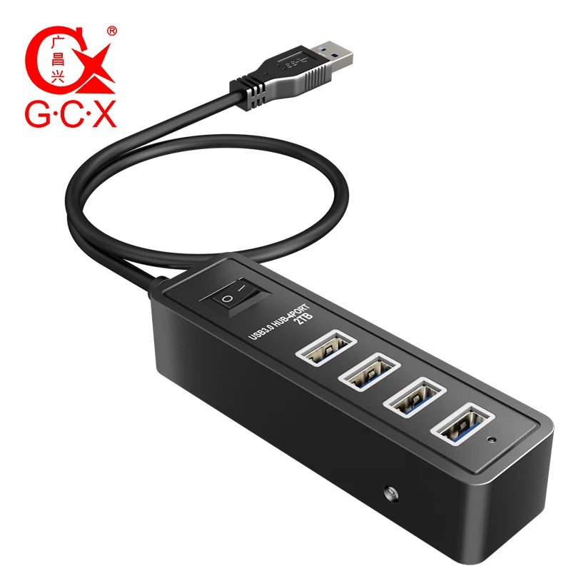 USB концентратор 3 0 с 4 портами и выключателем 5 Гбит/с| |