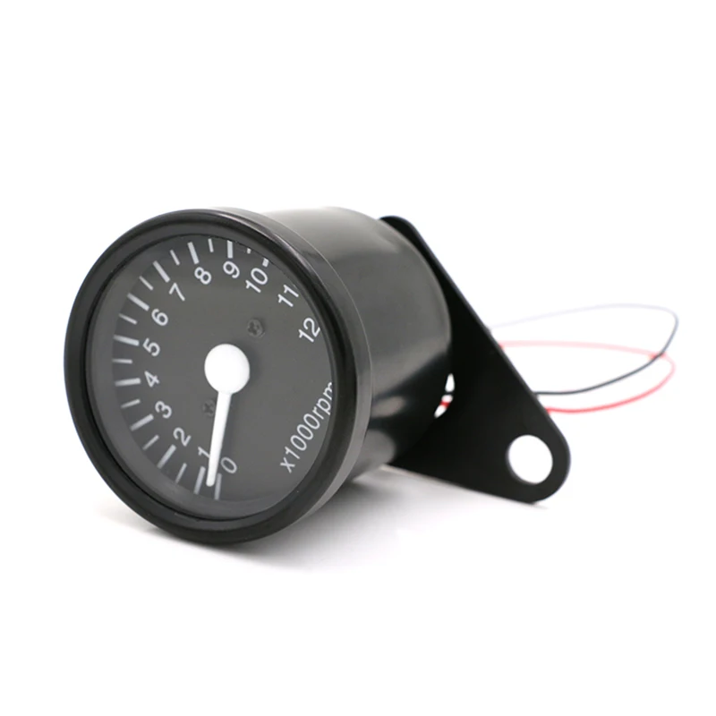 Retro Black 12000rpm Speedometer Odometer Tachometer for Motorcycle Refit Vintage Scooter Motor Instrument with LED Backlight | Автомобили