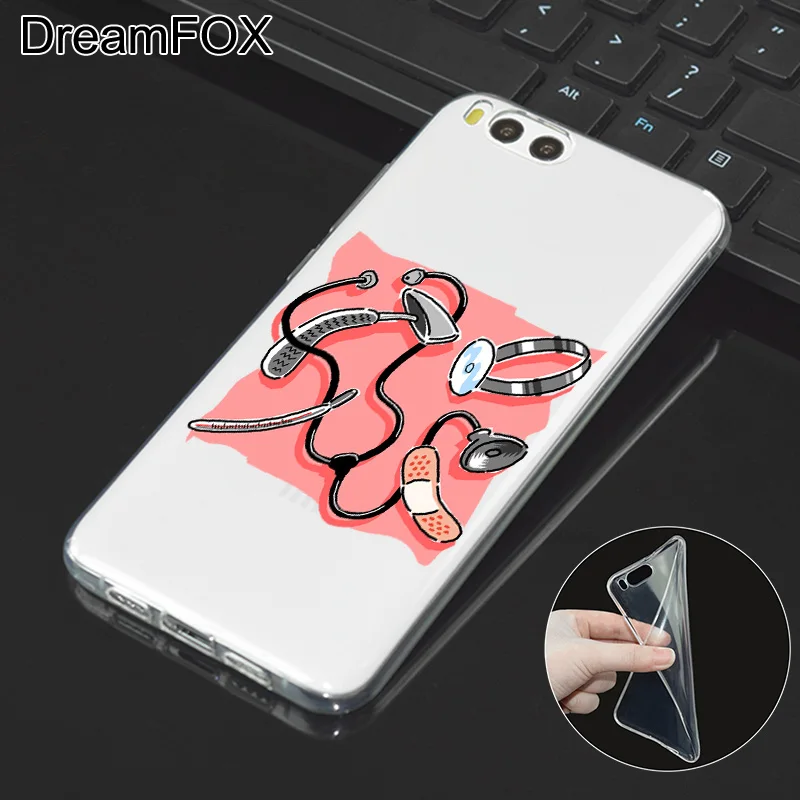 DREAMFOX M271 медсестра медицина Мягкий ТПУ силиконовый чехол для Xiaomi Mi Note 2 3 4 5 6 8 SE M5 4C 4S