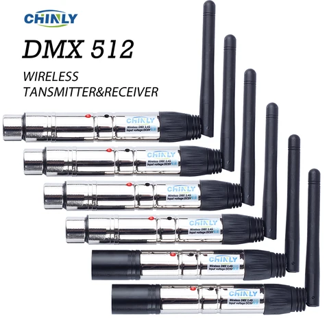 Беспроводной передатчик DMX512, приемник освещения, контроллер освещения 2,4G ISM коммуникатор расстояние 300 м для сценического PAR вечерние DMX Освещение