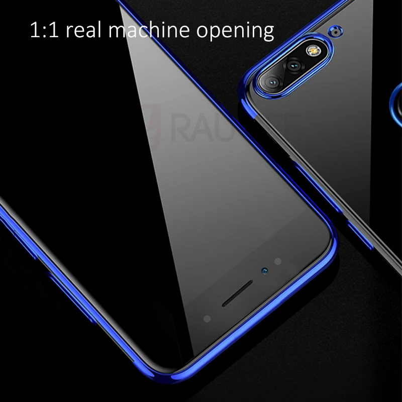 Роскошный чехол для Honor 7A Pro мягкий бампер прозрачный ТПУ силиконовый с покрытием