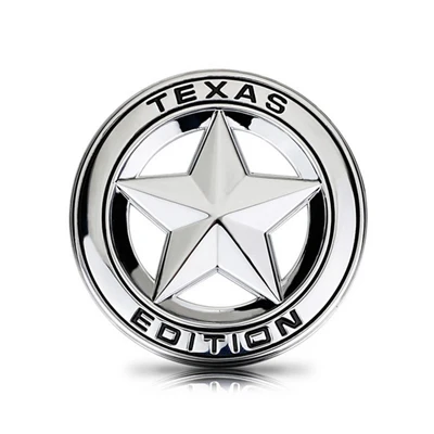 Silver Эмблема «Texas Edition» металлическая наклейка с логотипом на автомобиль эмблема значок для стайлинга автомобиля Наклейка для универсальных автомобилей Мотоцикл декоративные аксессуары - Название цвета: Silver