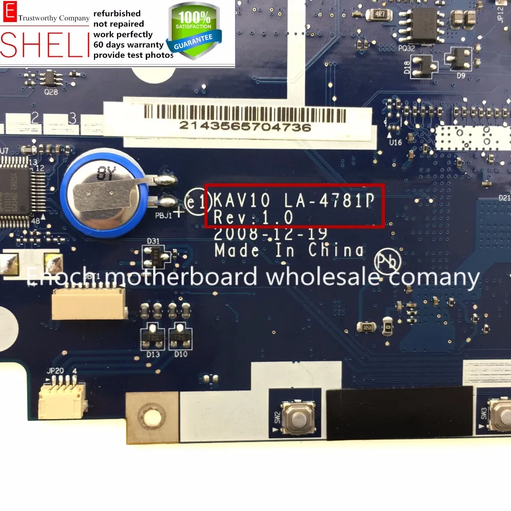 D150 материнская плата для acer aspire один KAV10 L03 LA 4781P полностью протестирована 100%