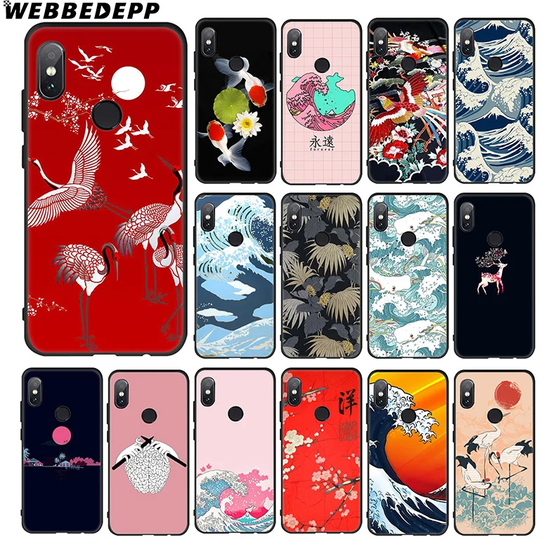 WEBBEDEPP Wave Art Japanese Soft Case for Xiaomi 9 8 6 A1 A2 Lite MIA1 MIA2 MI8 MI6 MAX 3 POCOPHONE F1 |