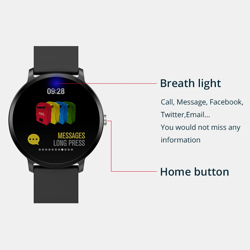 Умные часы водонепроницаемые из закаленного стекла для занятий фитнесом