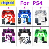 cltgxdd transparent matte full housing gamepad shell case buttons replacement parts for for ps4 controller housing
