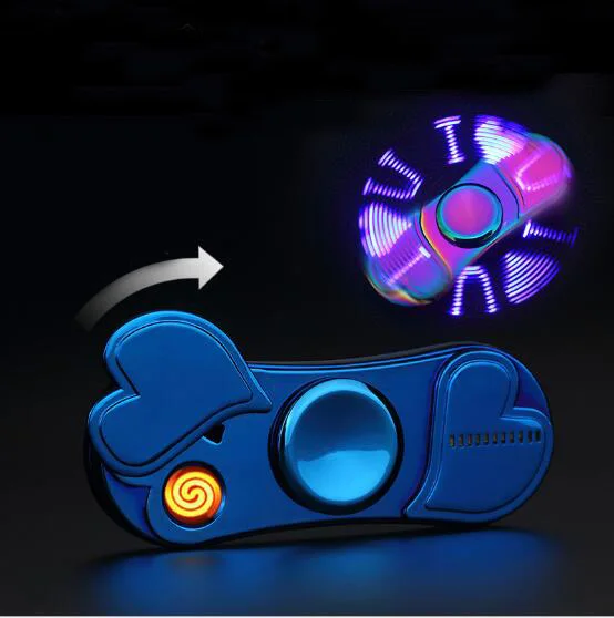Новые USB перезаряжаемые зажигалки любовь моделирование гироскопические