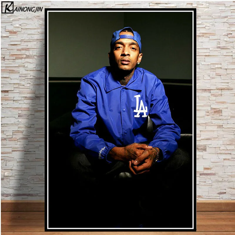 Плакаты и принты R.I.P Nipsey Hussle плакат Рэппер хип-хоп музыка звезда холст картина стены Искусство Картина гостиная домашний декор