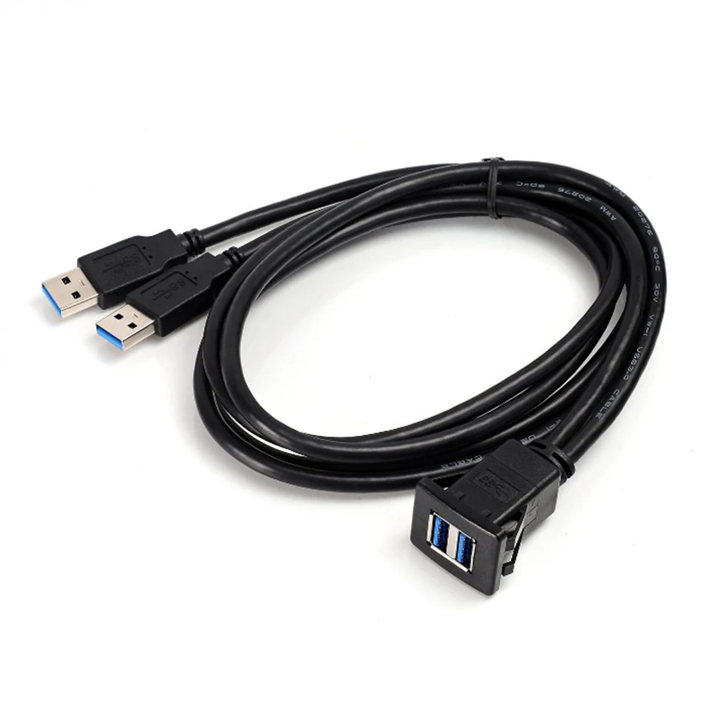 Новый двойной Порты и разъёмы USB3.0 квадратный Водонепроницаемый линии приборной